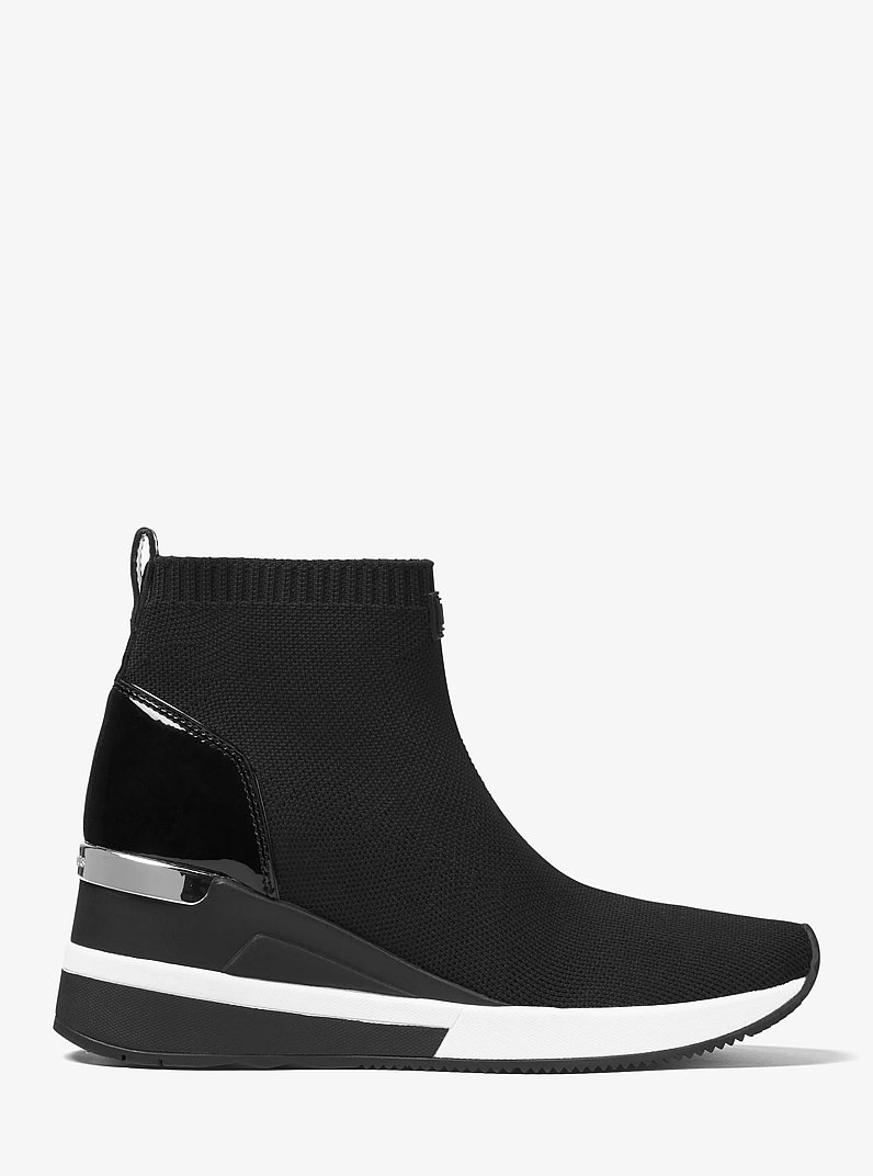 Skyler Stretch-Knit Sock Sneaker in BLACK | Michael Kors