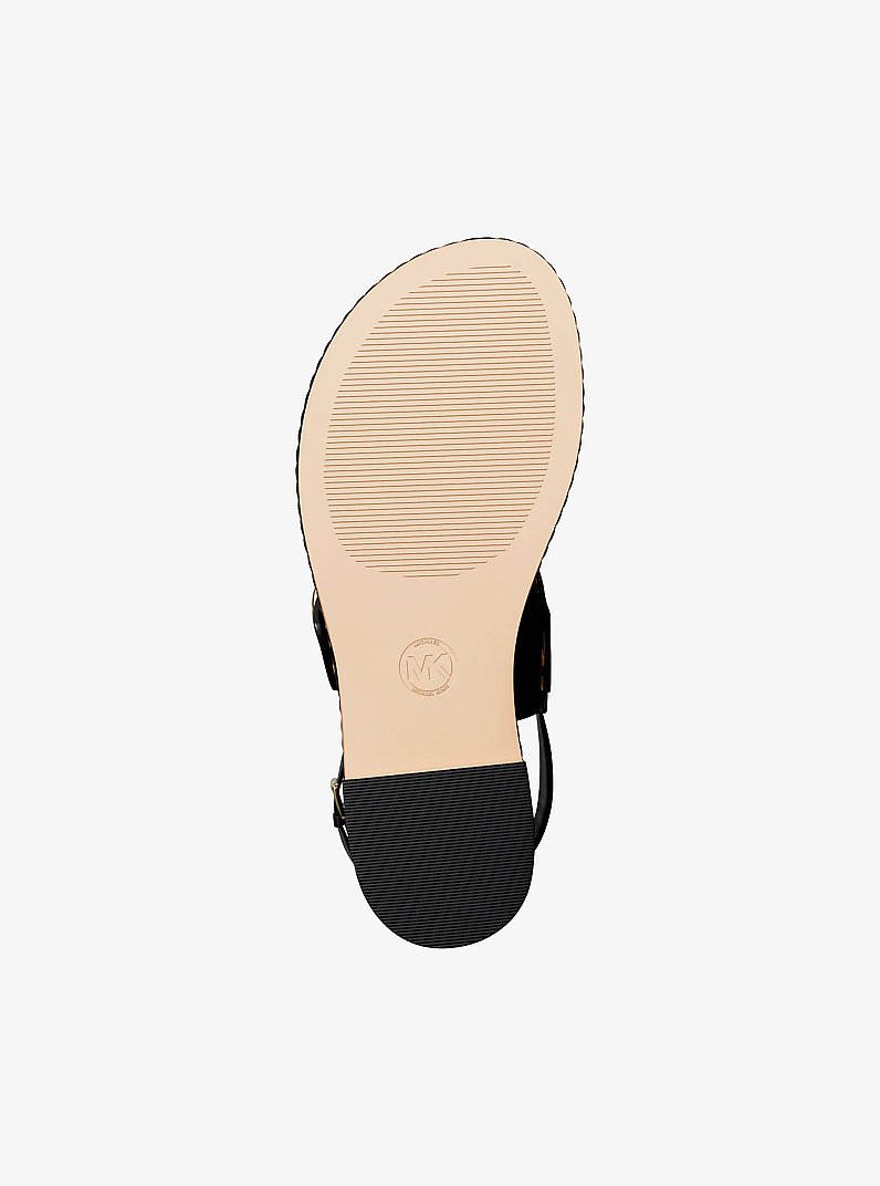 Carmen Cheetah Print Calf Hair Thong Sandal in DK CAMEL MLT | Michael Kors