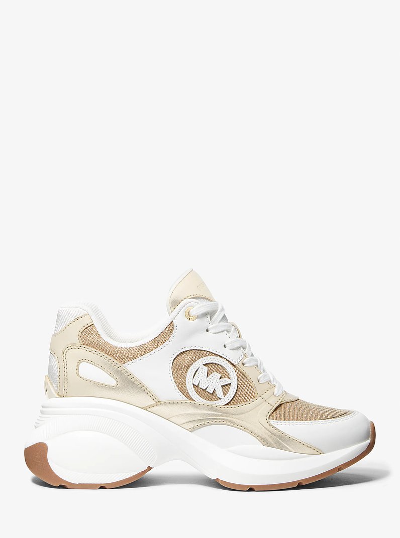 Sneaker Zuma in mesh metallizzato glitterato con inserti metallizzati