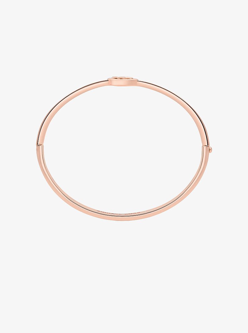 Pav&eacute; Logo Bangle in ROSE GOLD | Michael Kors