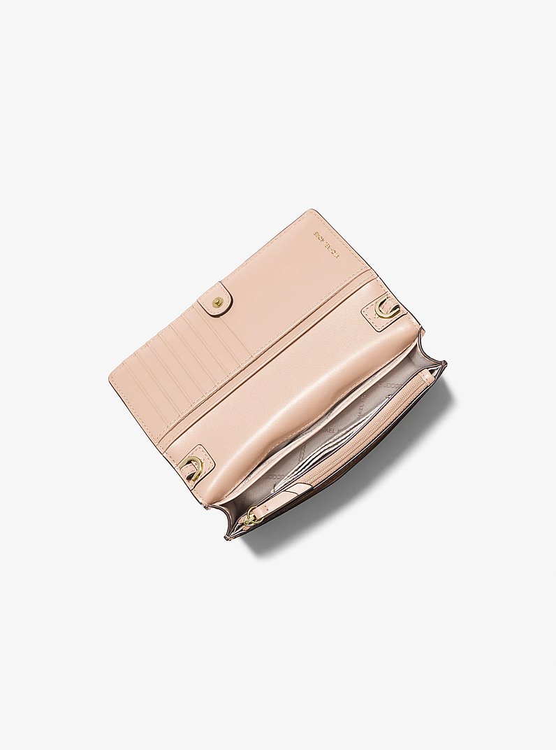 Petit sac &agrave; bandouli&egrave;re pour smartphone Jet Set bicolore &agrave; logo in BALLET MULTI | Michael Kors