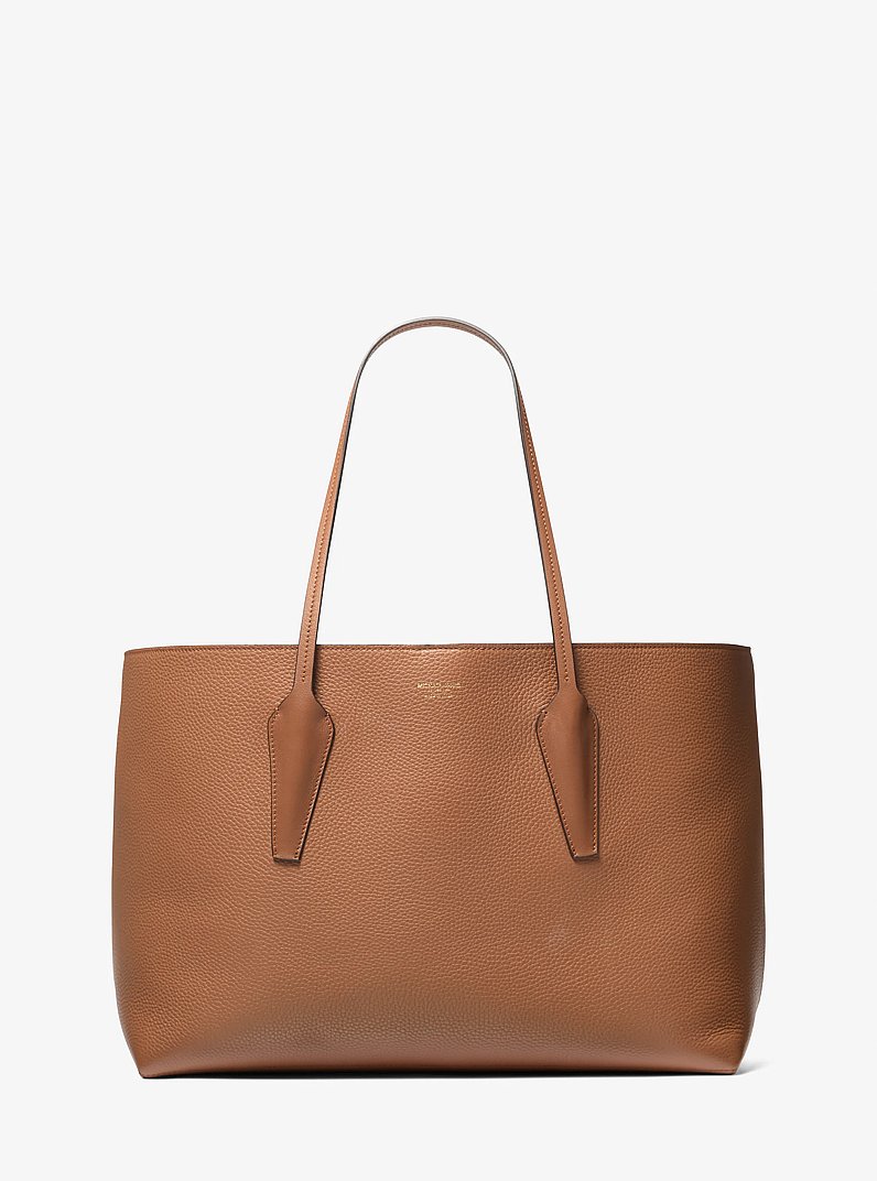 Melrose Pebbled Leather Tote Bag in SADDLE | Michael Kors