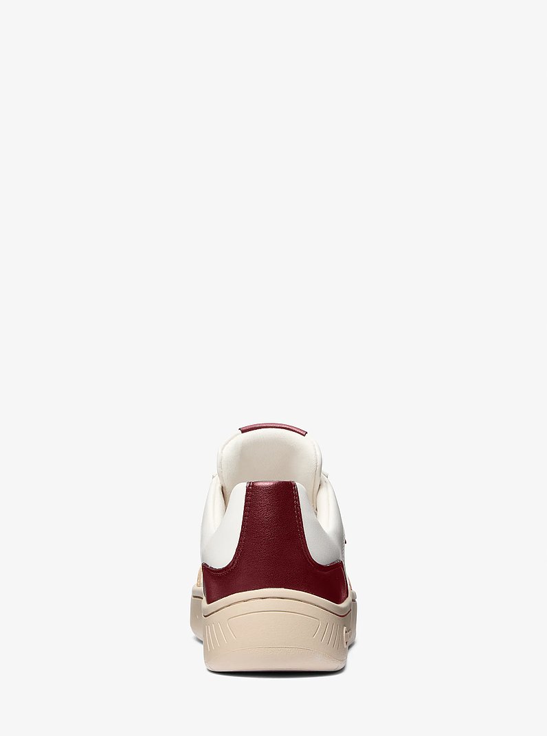 Kai Mixed-Media Sneaker in OXBLOOD MLTI | Michael Kors