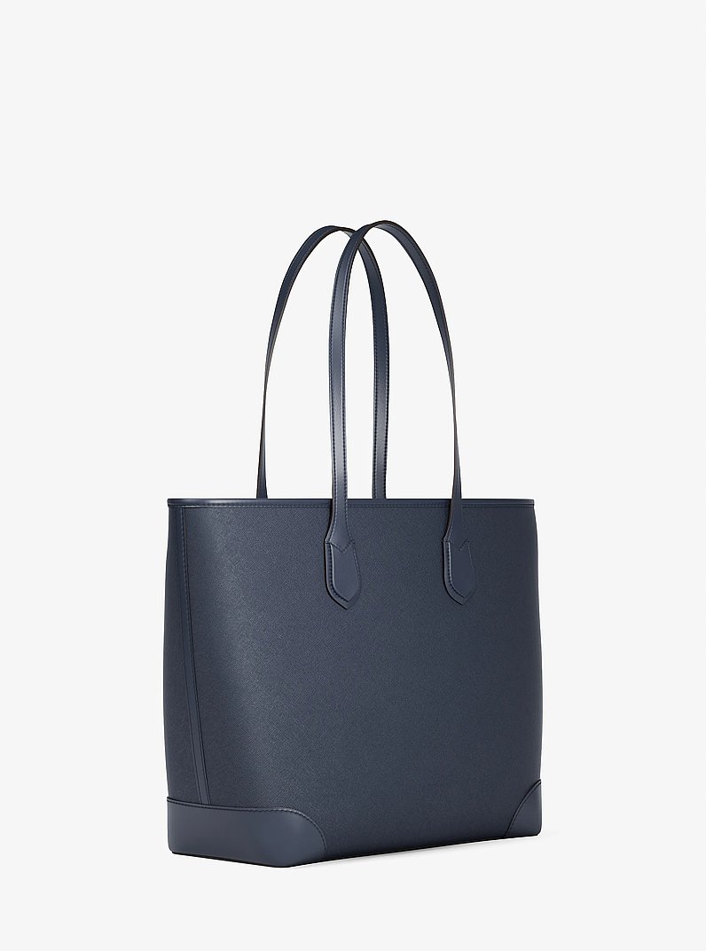 Eva Large Saffiano Leather Tote Bag in NAVY | Michael Kors