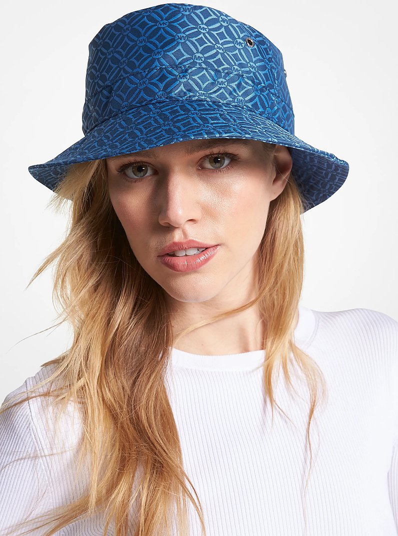 Sombrero tipo pescador de jacquard con logotipo in AZUL R&Iacute;O | Michael Kors