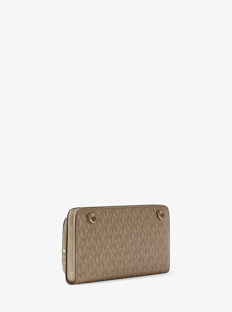 Umh&auml;ngetasche Jet Set Large mit Signature-Logomuster in KHAKI | Michael Kors