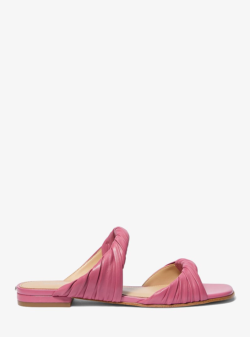 Kiana Leather Sandal in ROSEWOOD | Michael Kors