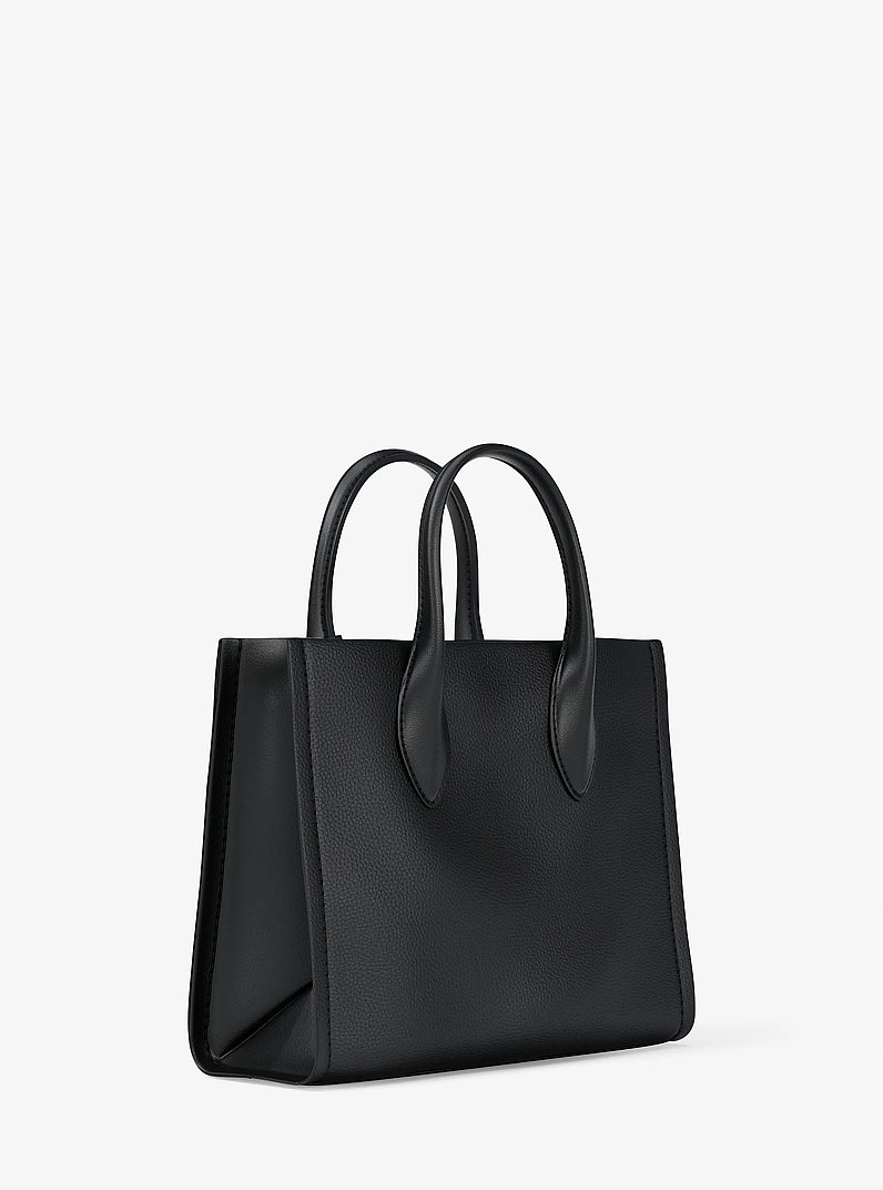 Mirella Small Pebbled Leather Convertible Crossbody Bag in BLACK | Michael Kors