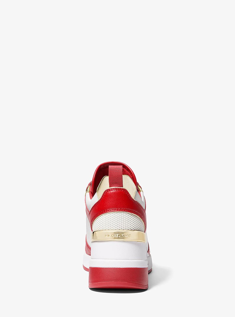 Crista Mixed-Media Trainer in BRIGHT RED | Michael Kors