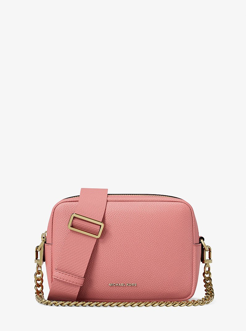 Bryant Medium Pebbled Leather Camera Crossbody Bag in PRIMROSE | Michael Kors