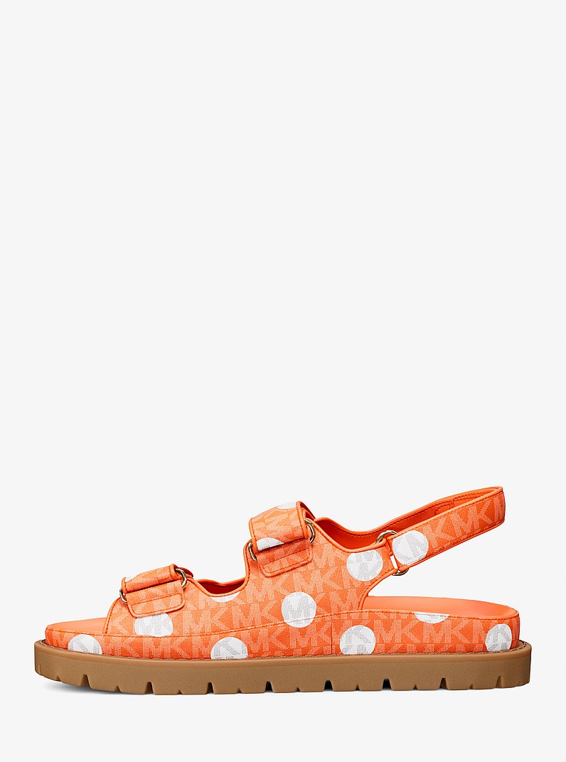 Holland Polka Dot Signature Logo Sandal in RED CLAY | Michael Kors