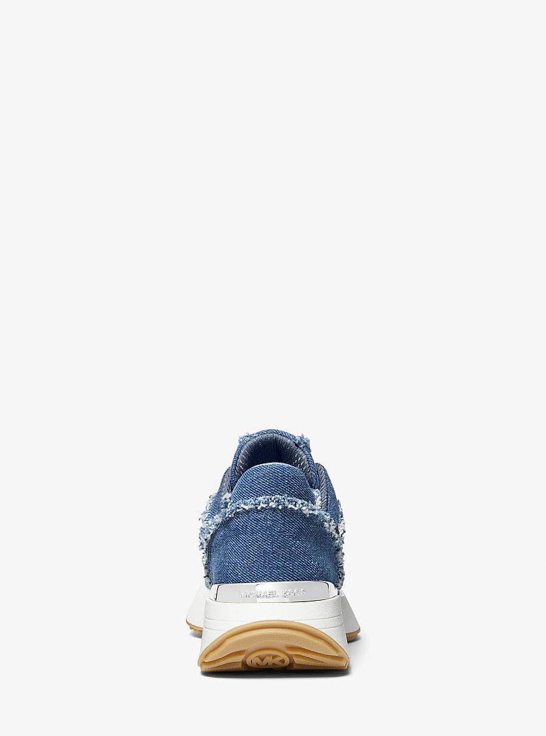 Ari Frayed Denim Trainer in DENIM | Michael Kors