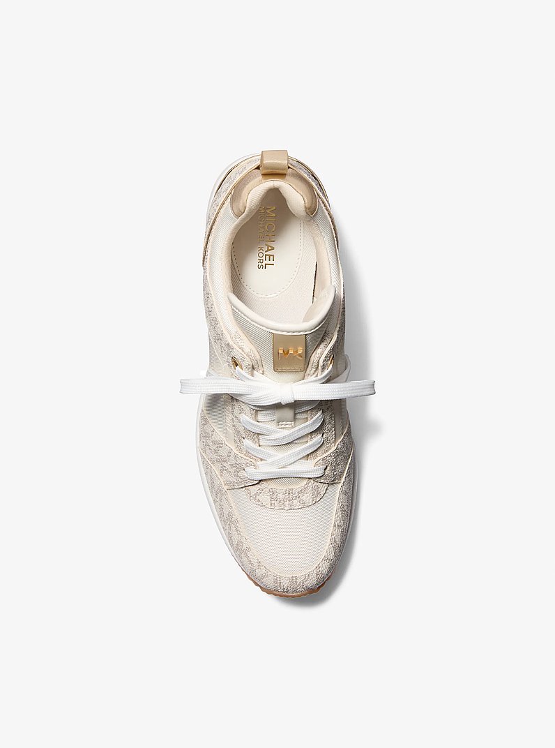 Georgie Signature Logo Trainer in VANILLA | Michael Kors