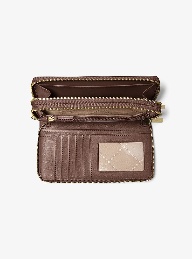 Jet Set Travel Large Saffiano Leather Wristlet
