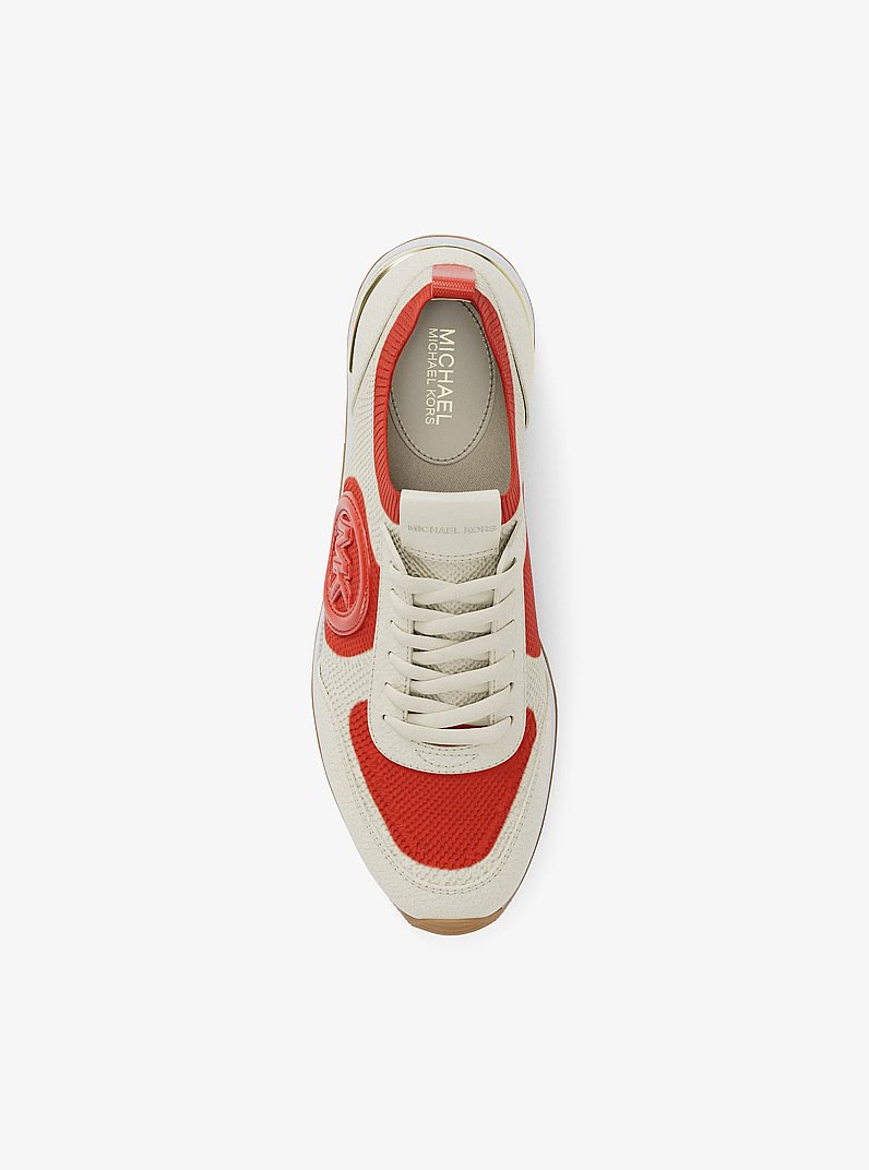 Jenkins Two-Tone Stretch Knit Trainer in DK SANGRIA | Michael Kors