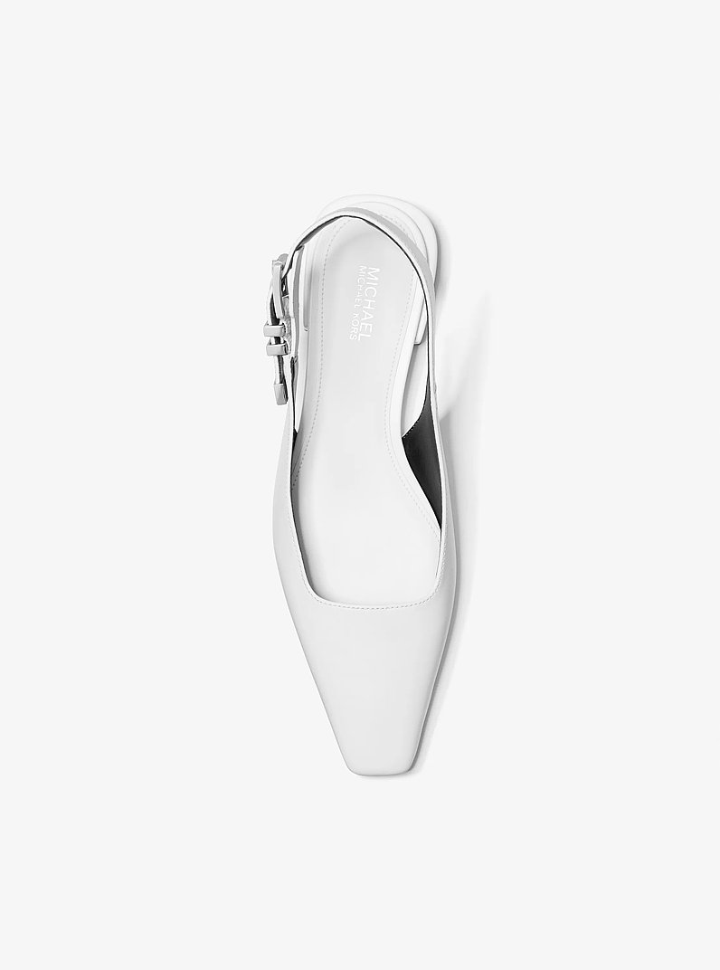Darrington Leather Flat in OPTIC WHITE | Michael Kors
