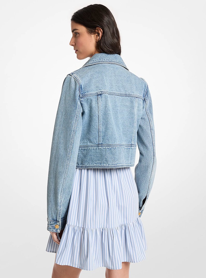 Cropped Denim Jacket in HORIZONWASH | Michael Kors