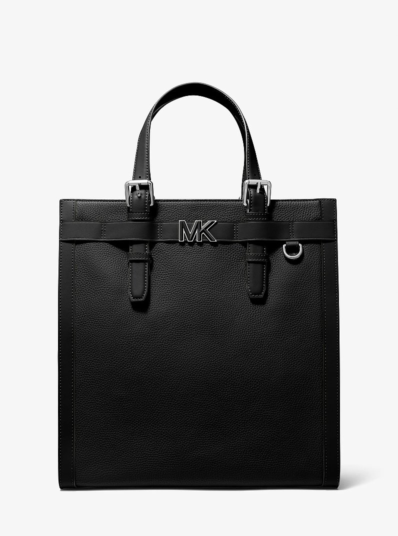 Borsa tote Hudson in pelle martellata in NERO | Michael Kors