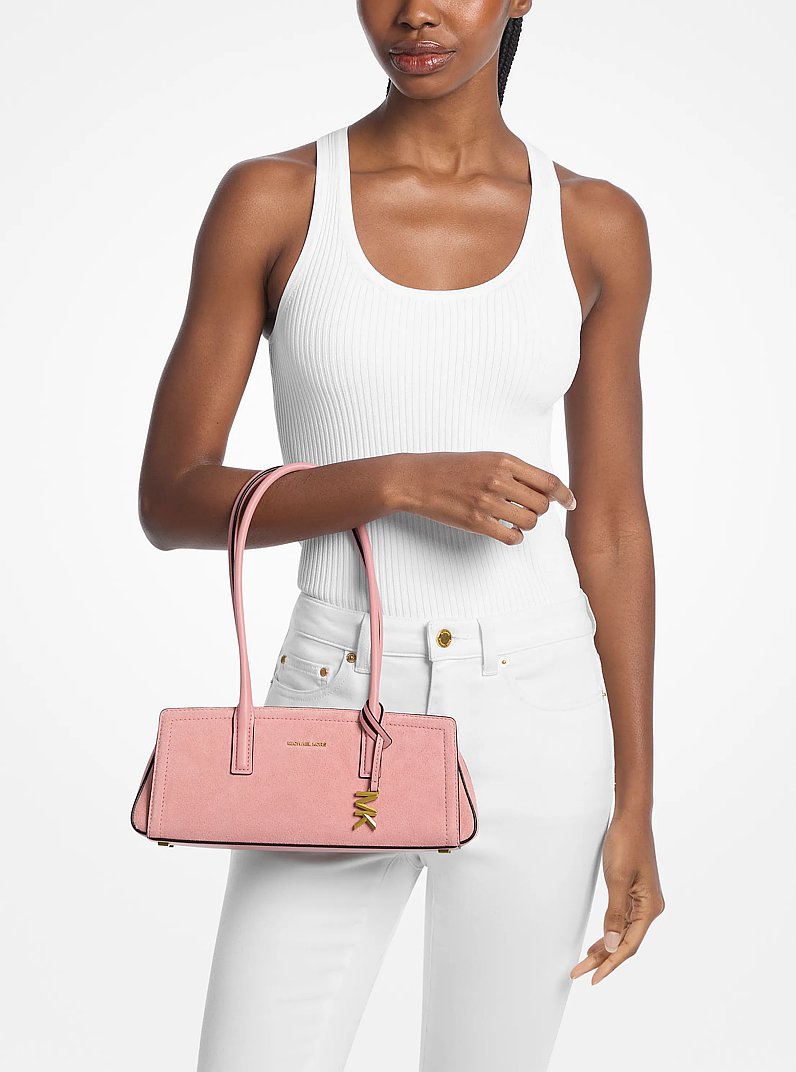 Bolso de hombro Laila peque&ntilde;o de gamuza in PRIMROSE | Michael Kors