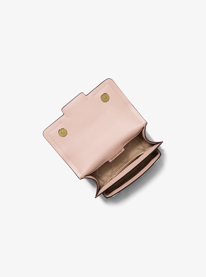Heather Extra-Small Leather Crossbody Bag in SOFT PINK | Michael Kors