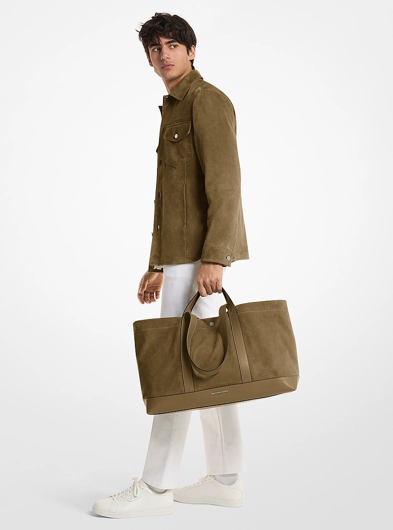 Whitley Medium Nubuck Tote Bag in LODEN | Michael Kors