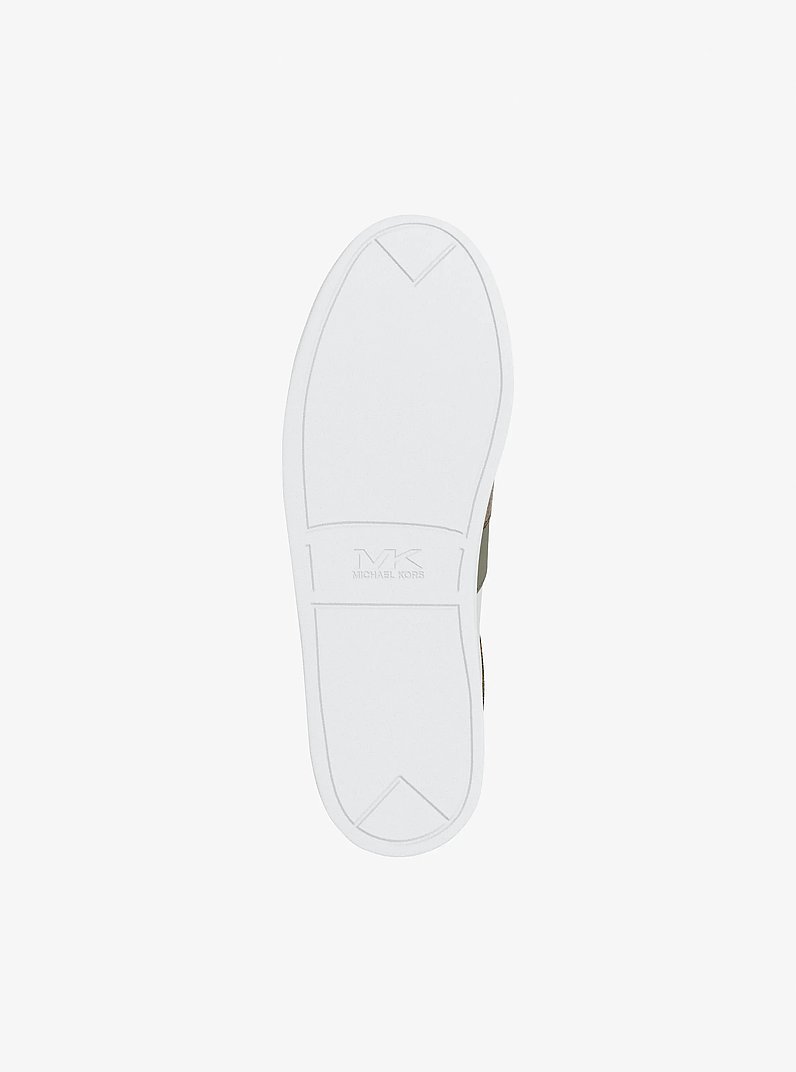 Brady Color-Block Leather Sneaker in LODEN MULTI | Michael Kors