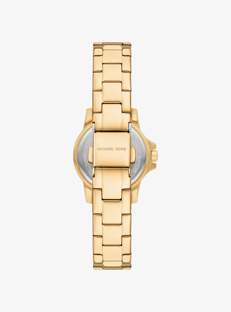 Set de regalo de joyer&iacute;a con reloj Everest petite en tono dorado y pulsera con pav&eacute; in DORADO | Michael Kors