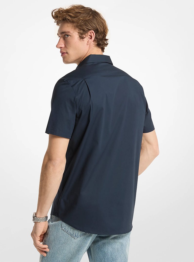 Stretch Cotton Shirt in MIDNIGHT | Michael Kors