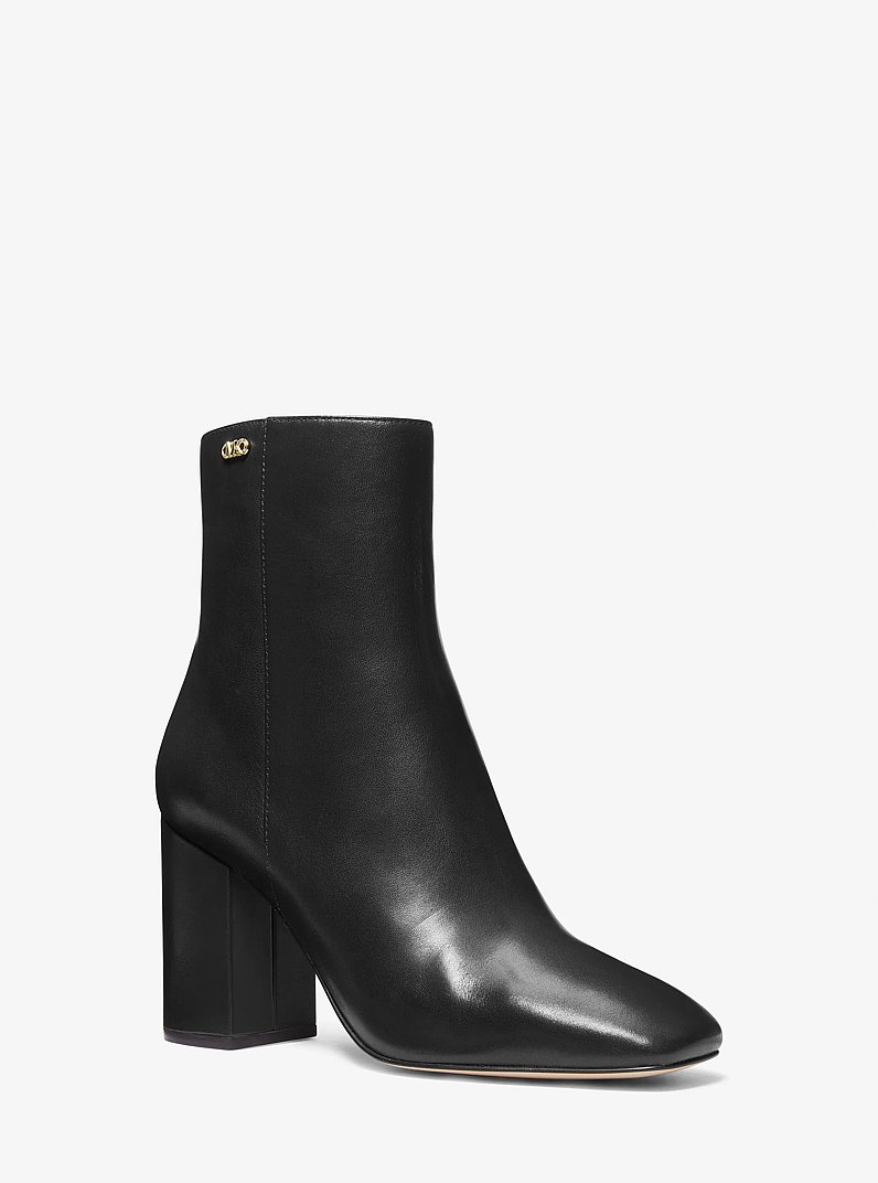 Perla Leather Ankle Boot in BLACK | Michael Kors