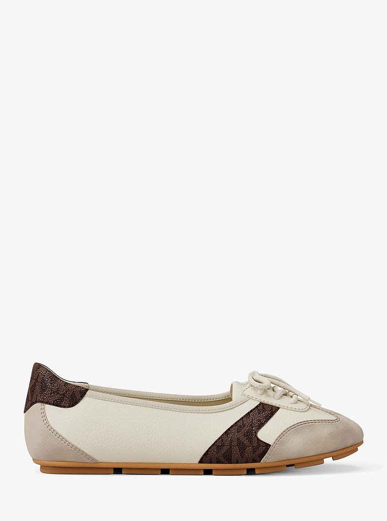 Brielle Signature Logo Trim Sneakerina in BROWN MULTI | Michael Kors