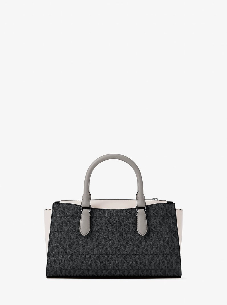 Arden Small Color-Block Signature Logo Messenger Bag in BLACK COMBO | Michael Kors
