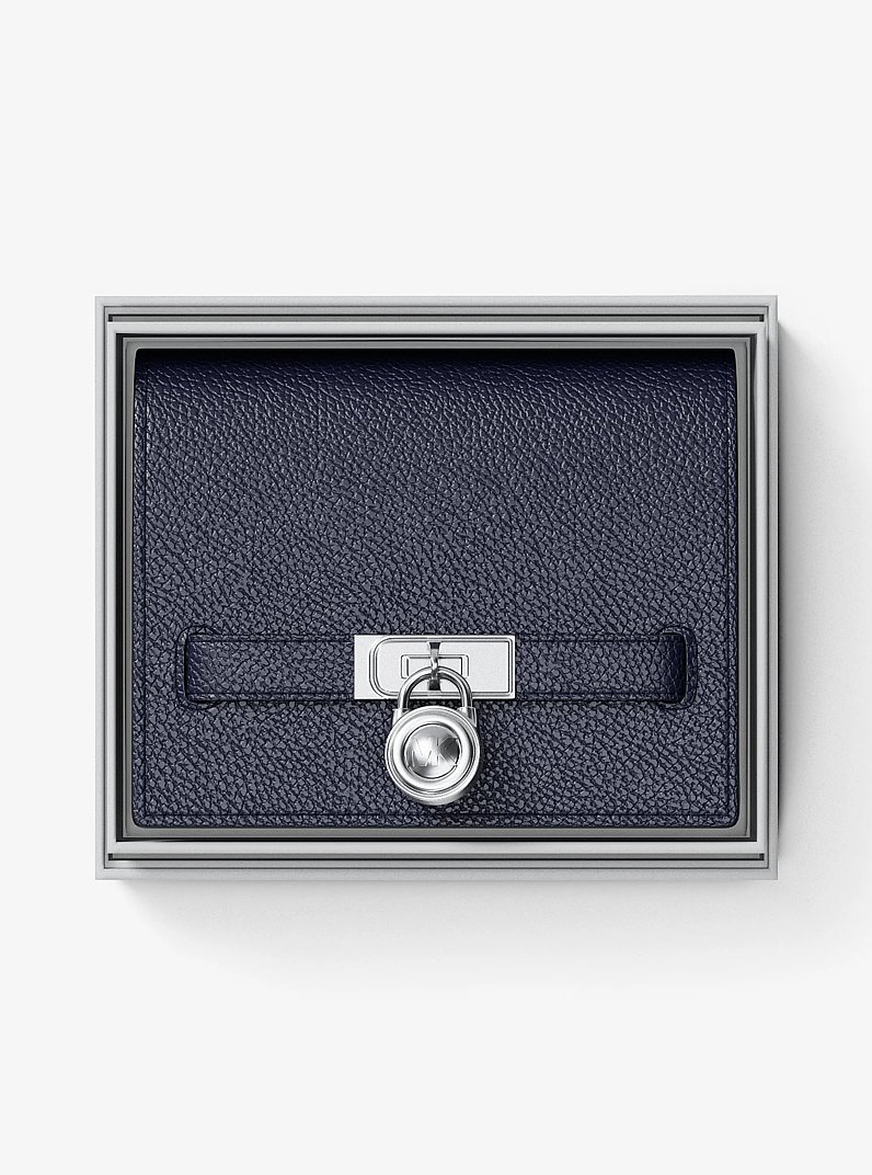 Brieftasche Hamilton Moderne Small aus Leder in BLAUGR&Uuml;NES KLEID | Michael Kors