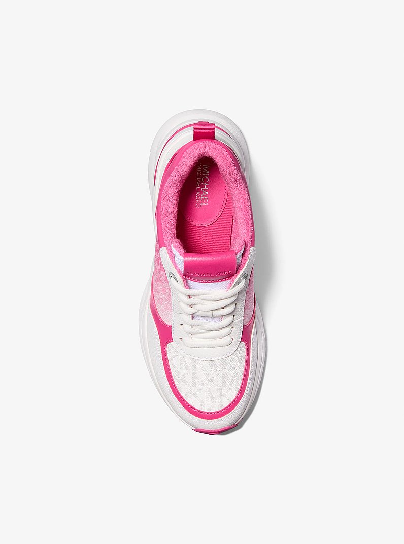 Katrina Mixed-Media Trainer in DRAGONFRUIT | Michael Kors