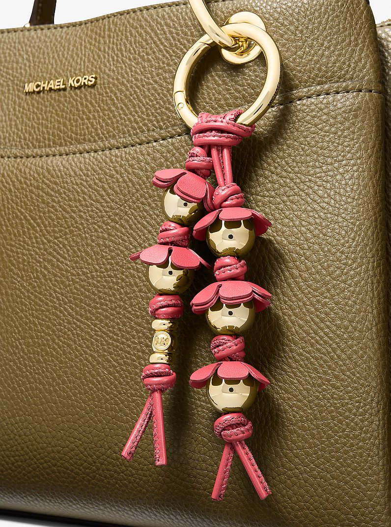Taschenanh&auml;nger mit Zierblumen in LT BRY SBT | Michael Kors