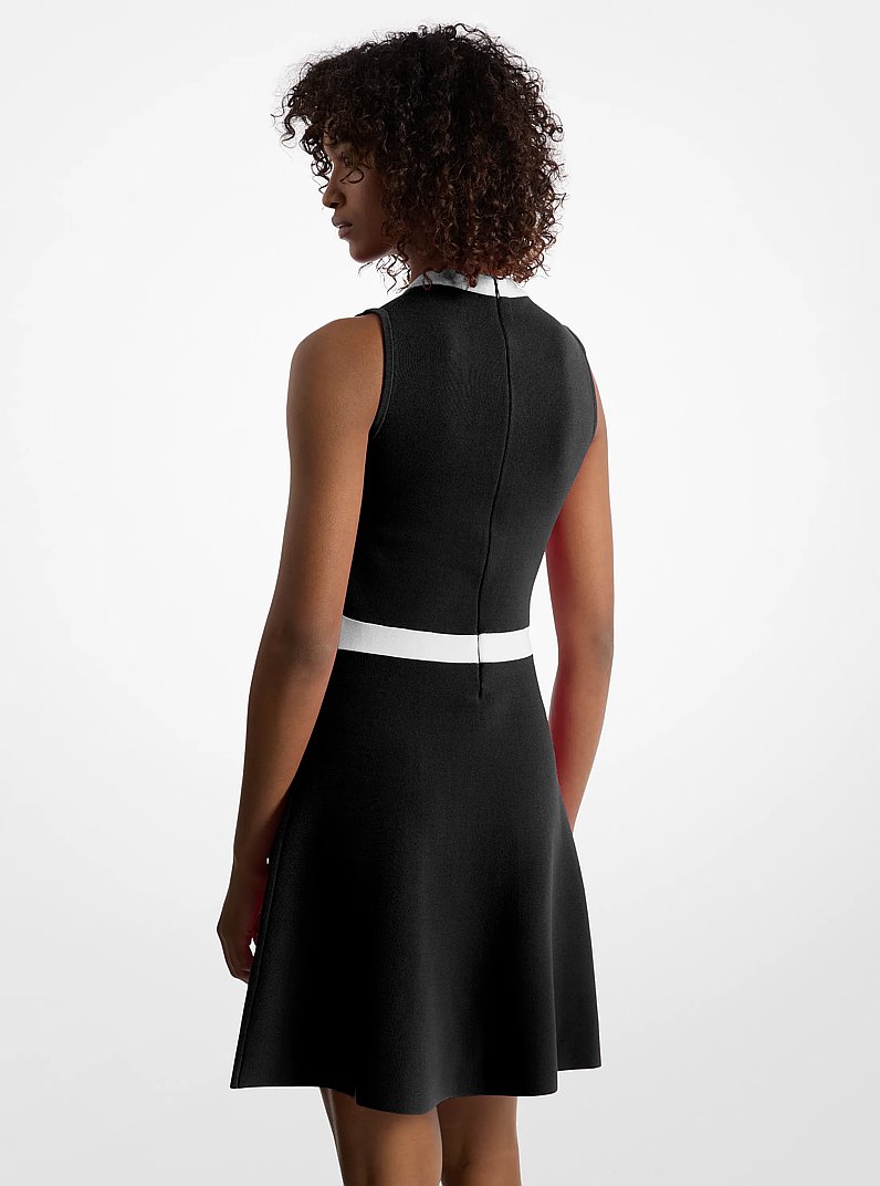 Viscose Blend Snap Dress in BLACK | Michael Kors