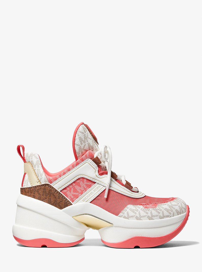 Olympia Logo and Mesh Trainer in DAHLIA MULTI | Michael Kors