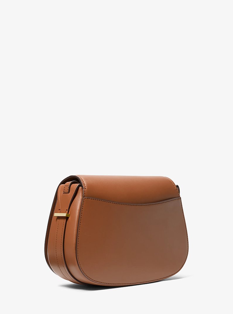Sac &agrave; bandouli&egrave;re Lydia en cuir de taille moyenne in LUGGAGE | Michael Kors