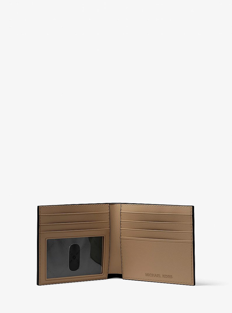 Cooper Logo Debossed Polyester Microsuede Wallet in CAMEL | Michael Kors
