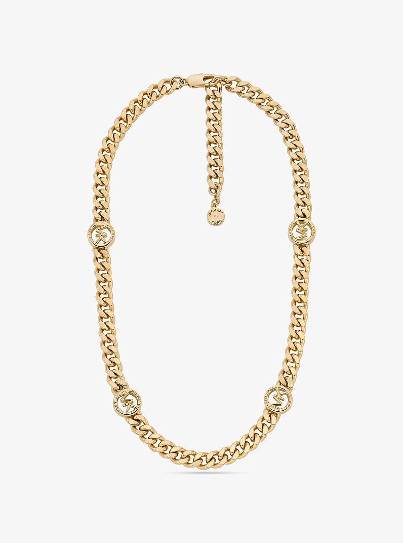 Logo Curb Link Necklace in GOLD | Michael Kors