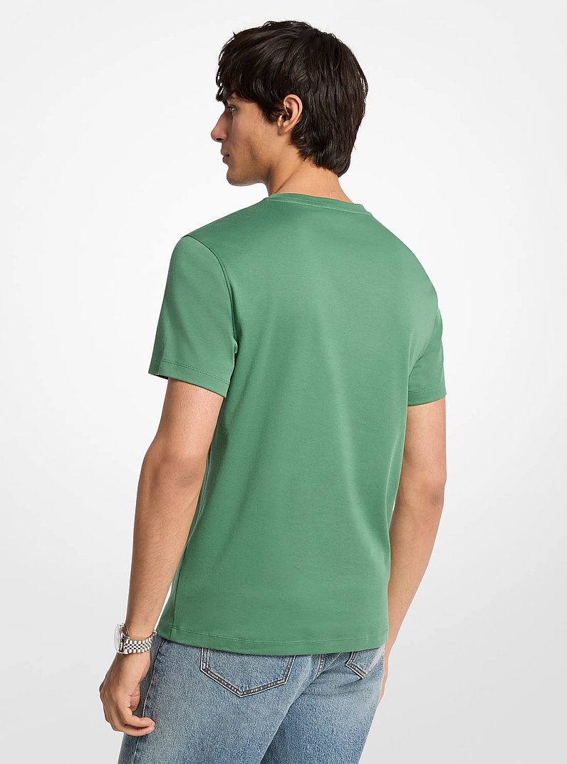 Cotton T-Shirt in PINE GREEN | Michael Kors