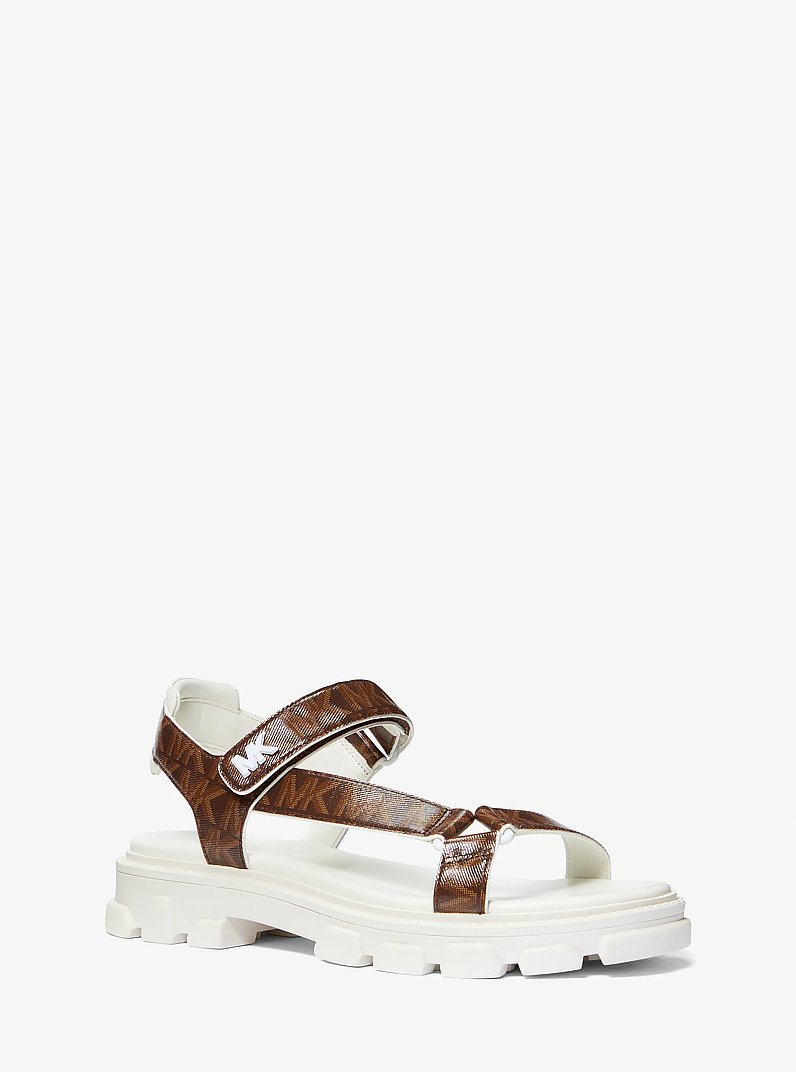 Ridley Logo Sandal in BROWN | Michael Kors