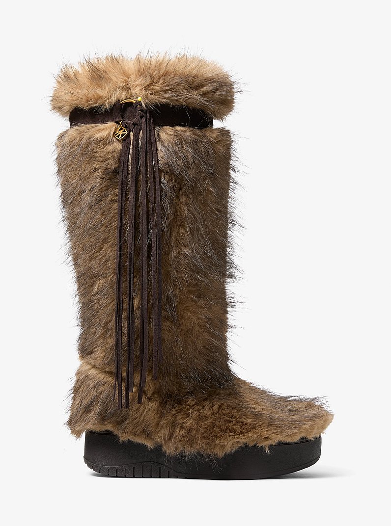 Starling Faux Fur Puffer Boot in DK CAMEL MLT | Michael Kors