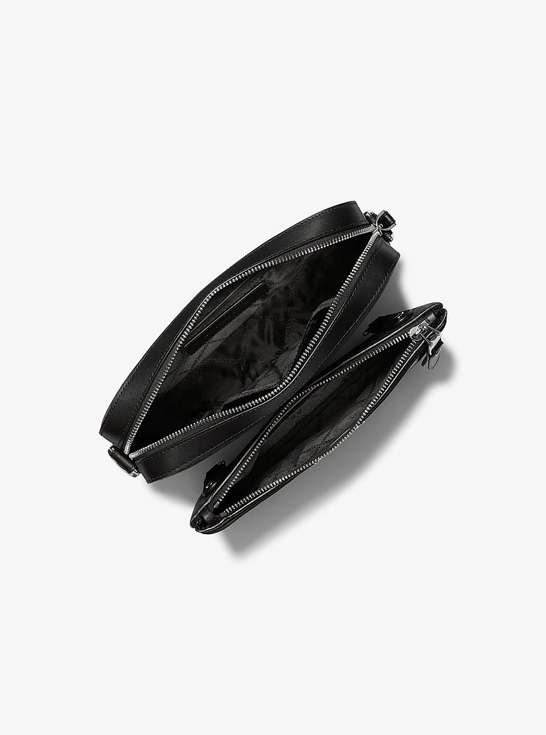 Borsa a tracolla 2 in 1 Hudson con logo in NERO | Michael Kors