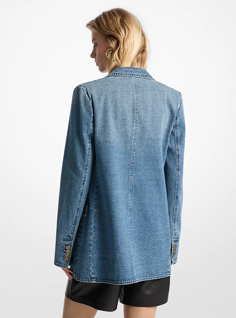 Denim Blazer in UNION WASH | Michael Kors