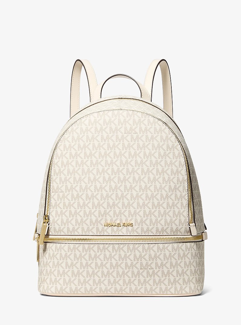 Rhea Medium Signature Logo Backpack in LT CRM MULTI - Sale