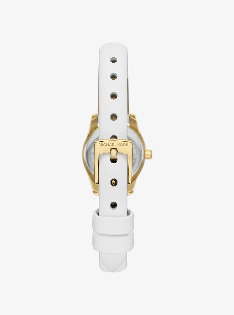 Micro Lexington Leather Watch in OPTIC WHITE | Michael Kors