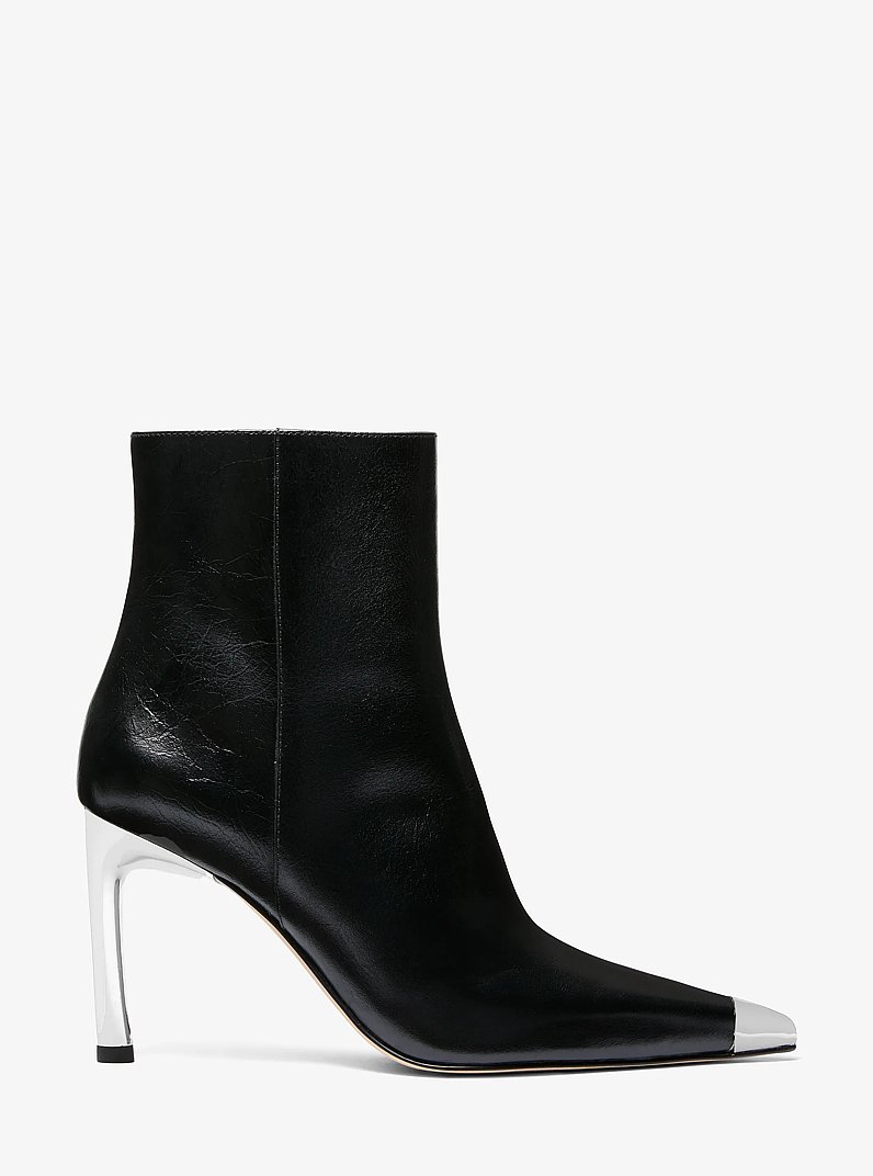 Kasia Leather Boot in BLACK | Michael Kors