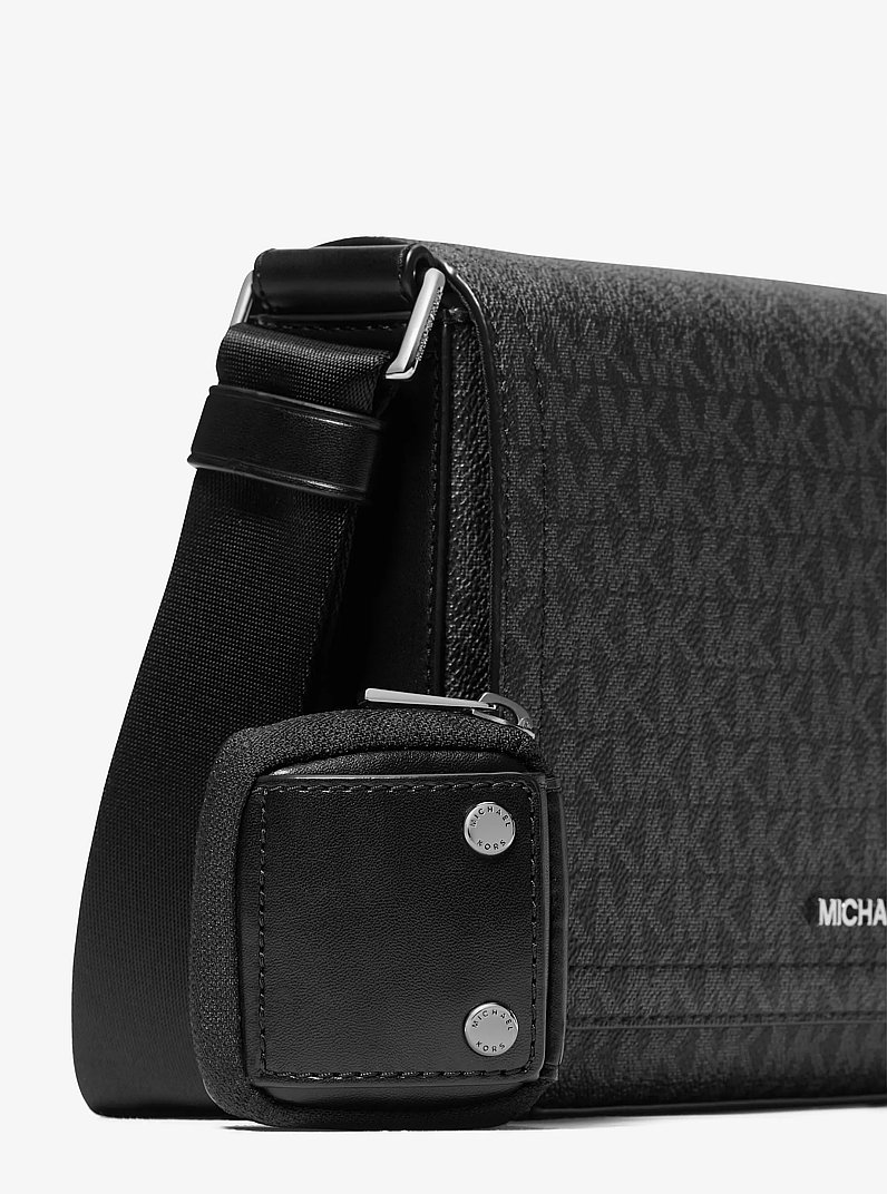 Cooper Mini Signature Logo Crossbody Bag With Pouch in BLACK | Michael Kors