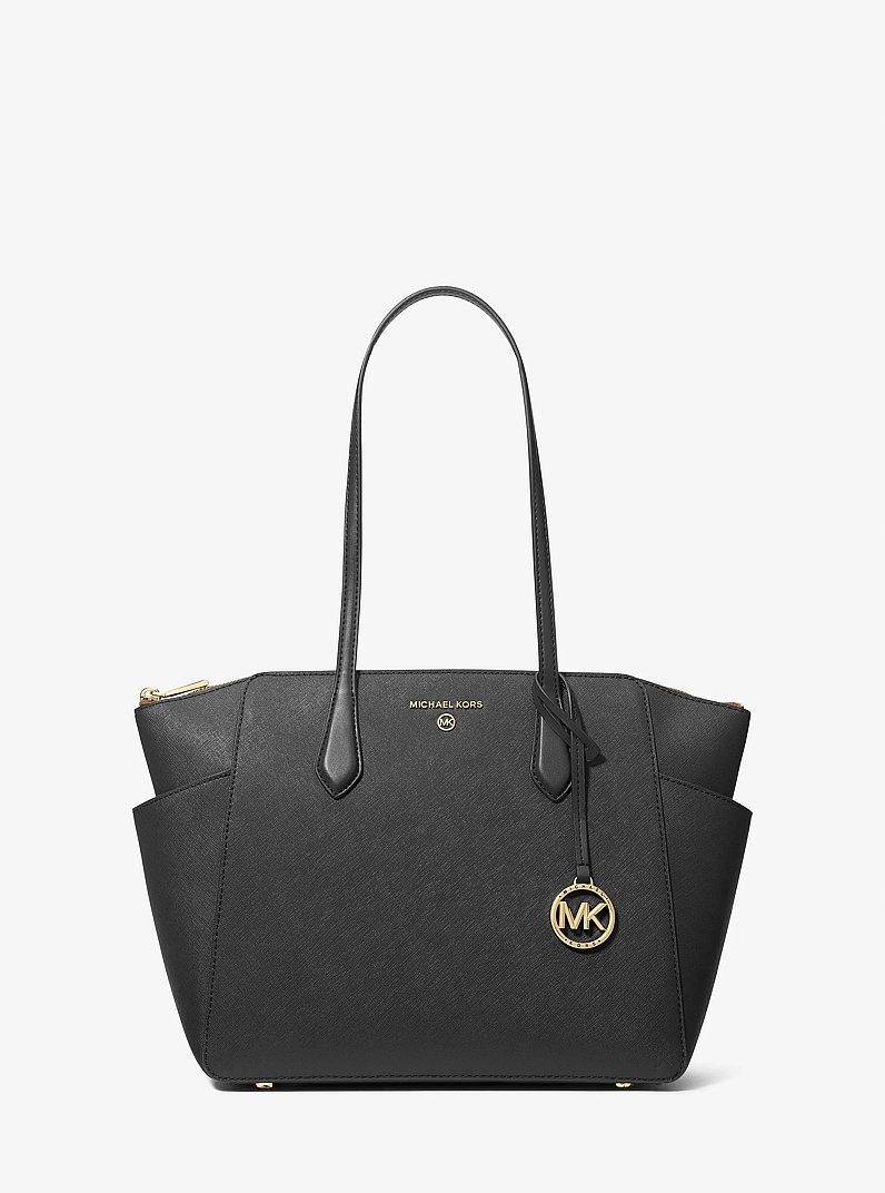 Borsa tote Marilyn media in pelle Saffiano in NERO | Michael Kors