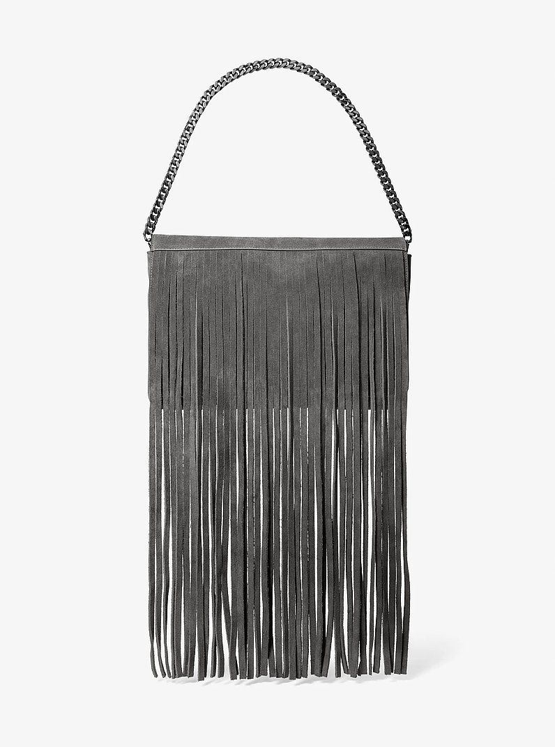 Ali Fringed Suede Clutch